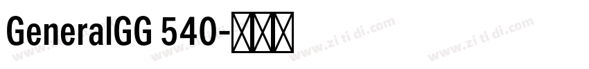 GeneralGG 540字体转换